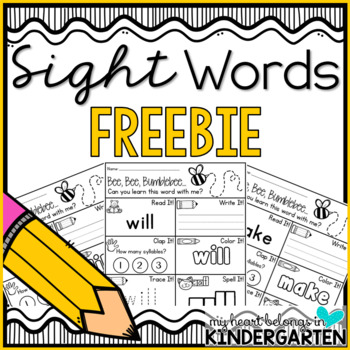 Preschool Sight Words Worksheets 47