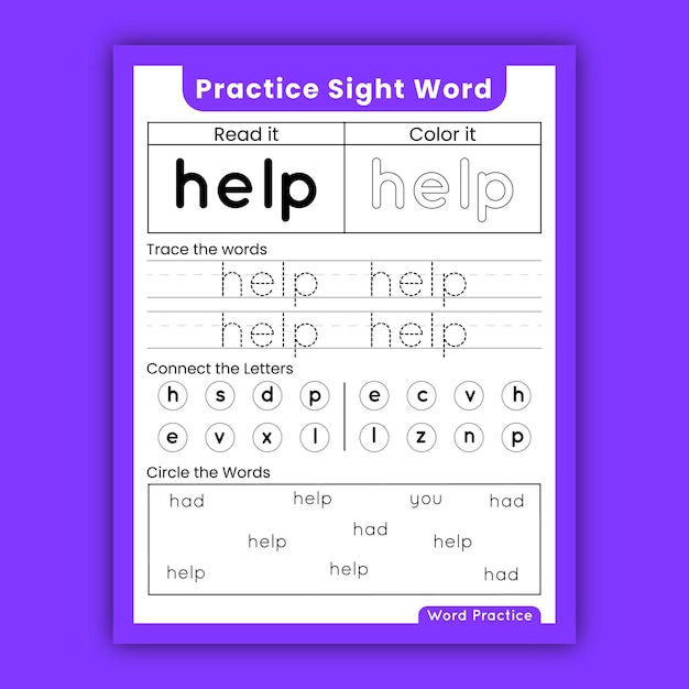 Preschool Sight Words Worksheets 63