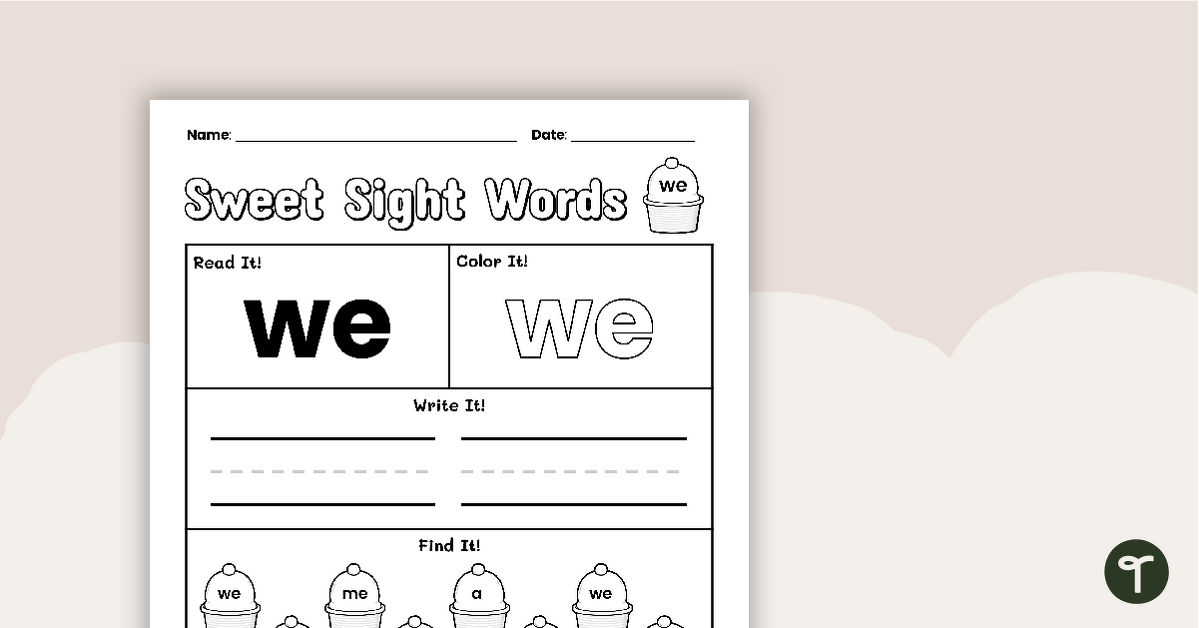 Preschool Sight Words Worksheets 70