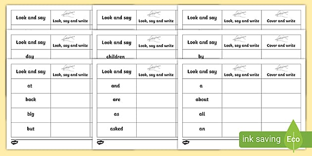 Preschool Sight Words Worksheets 75