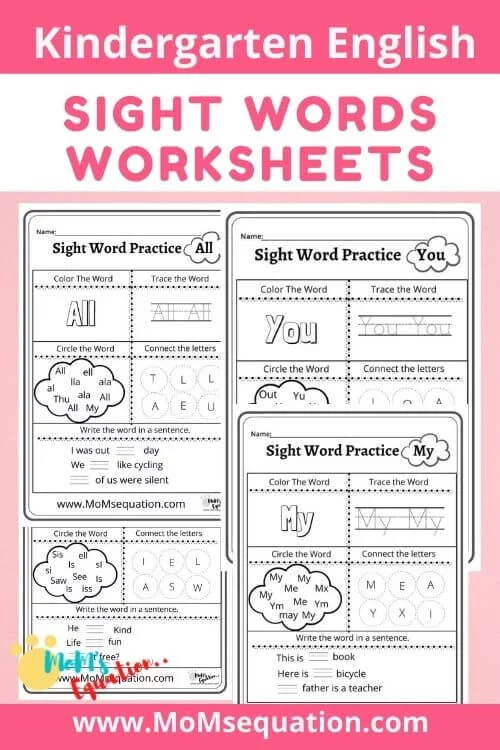 Preschool Sight Words Worksheets 80