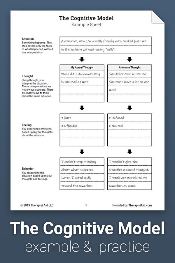 Printable Cbt Therapy Worksheets 43