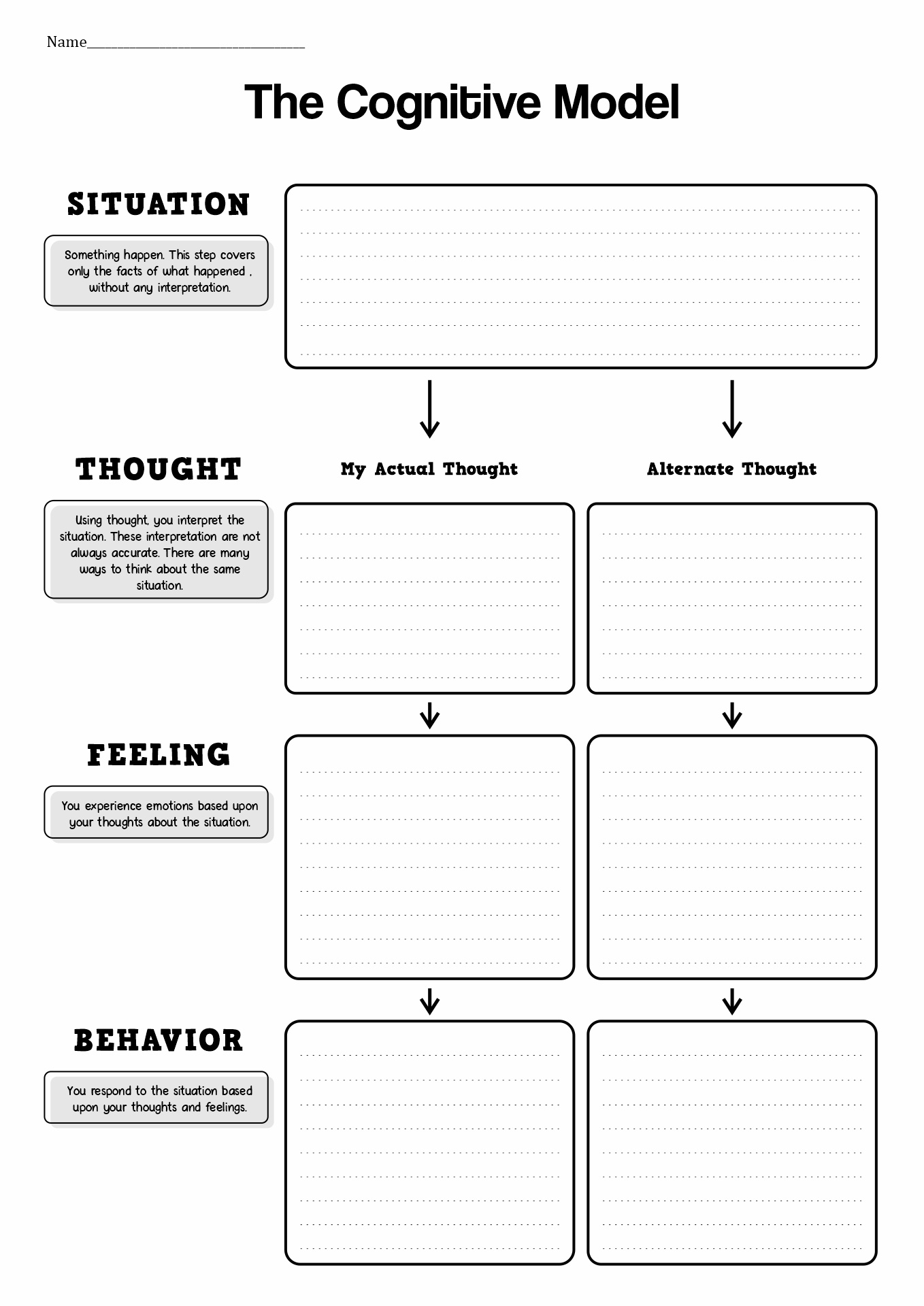 Printable Cbt Therapy Worksheets 47