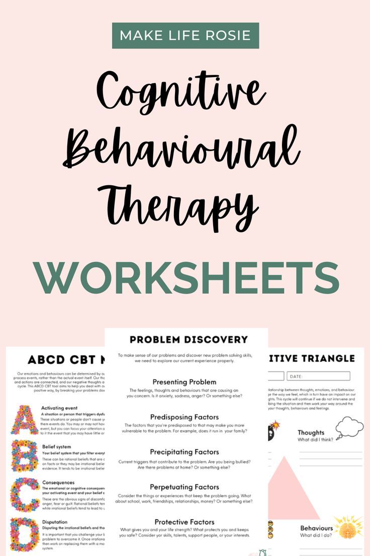 Printable Cbt Therapy Worksheets 55