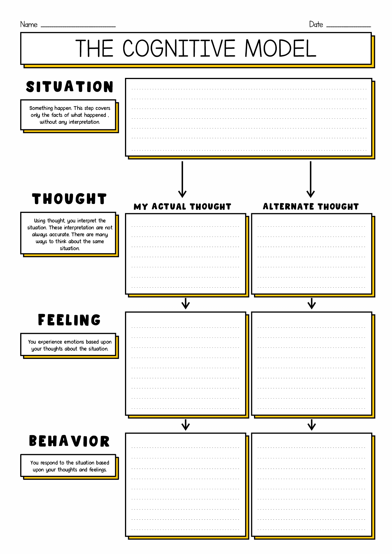 Printable Cbt Therapy Worksheets 80