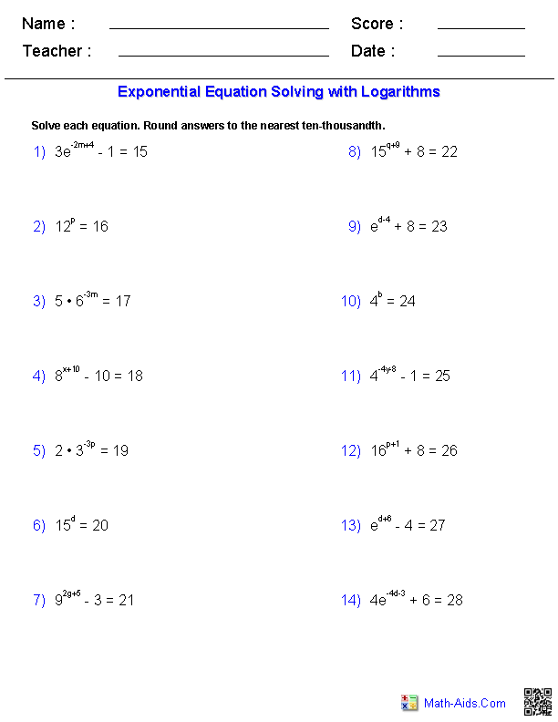 Simplifying Exponential Expressions Worksheet 1