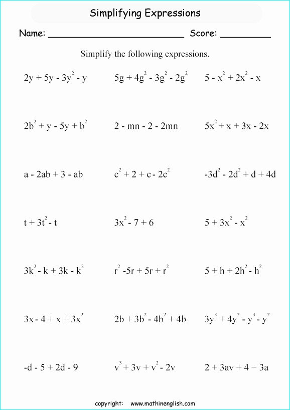 Simplifying Exponential Expressions Worksheet 16