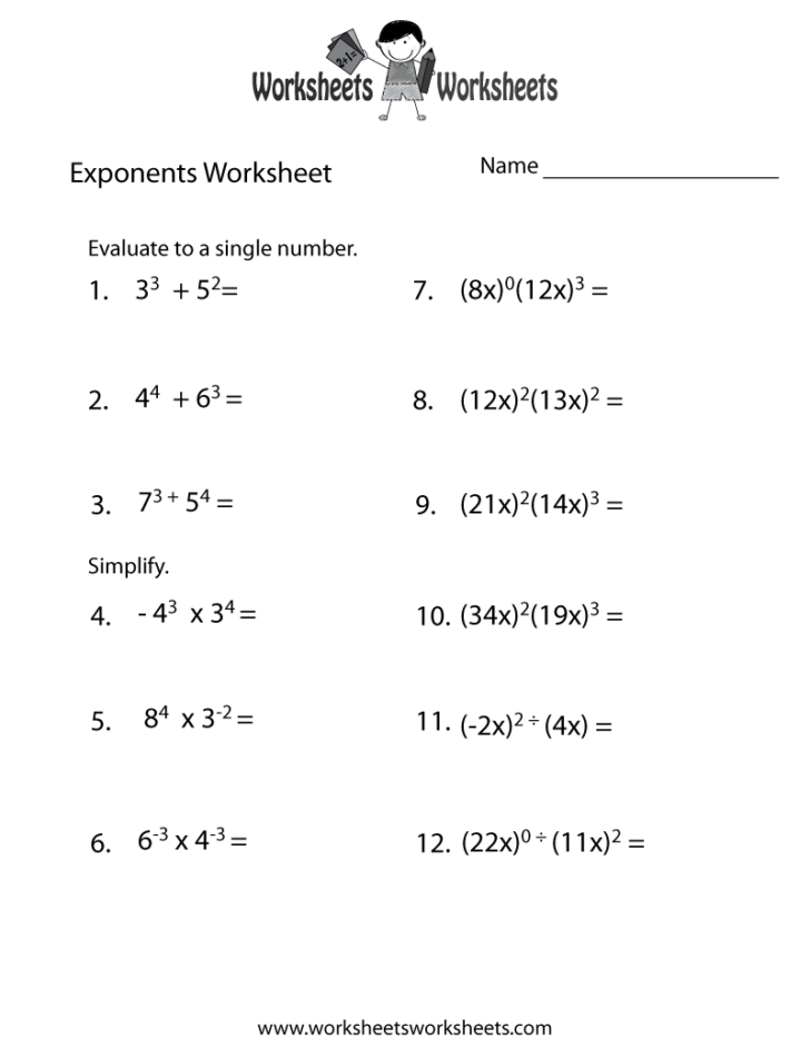 Simplifying Exponential Expressions Worksheet 23