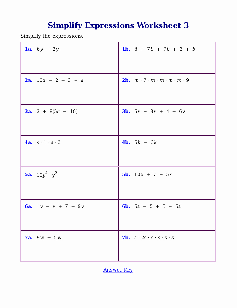 Simplifying Exponential Expressions Worksheet 30