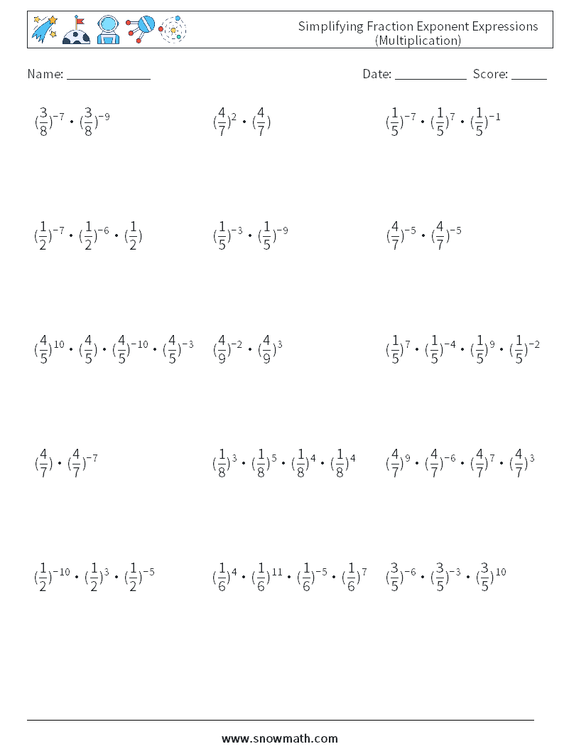 Simplifying Exponential Expressions Worksheet 31