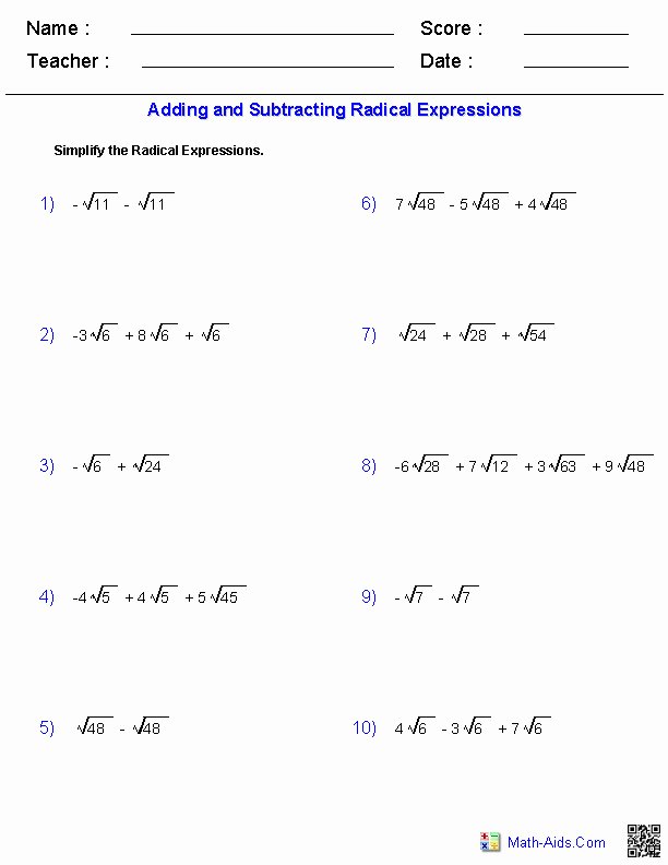 Simplifying Exponential Expressions Worksheet 48