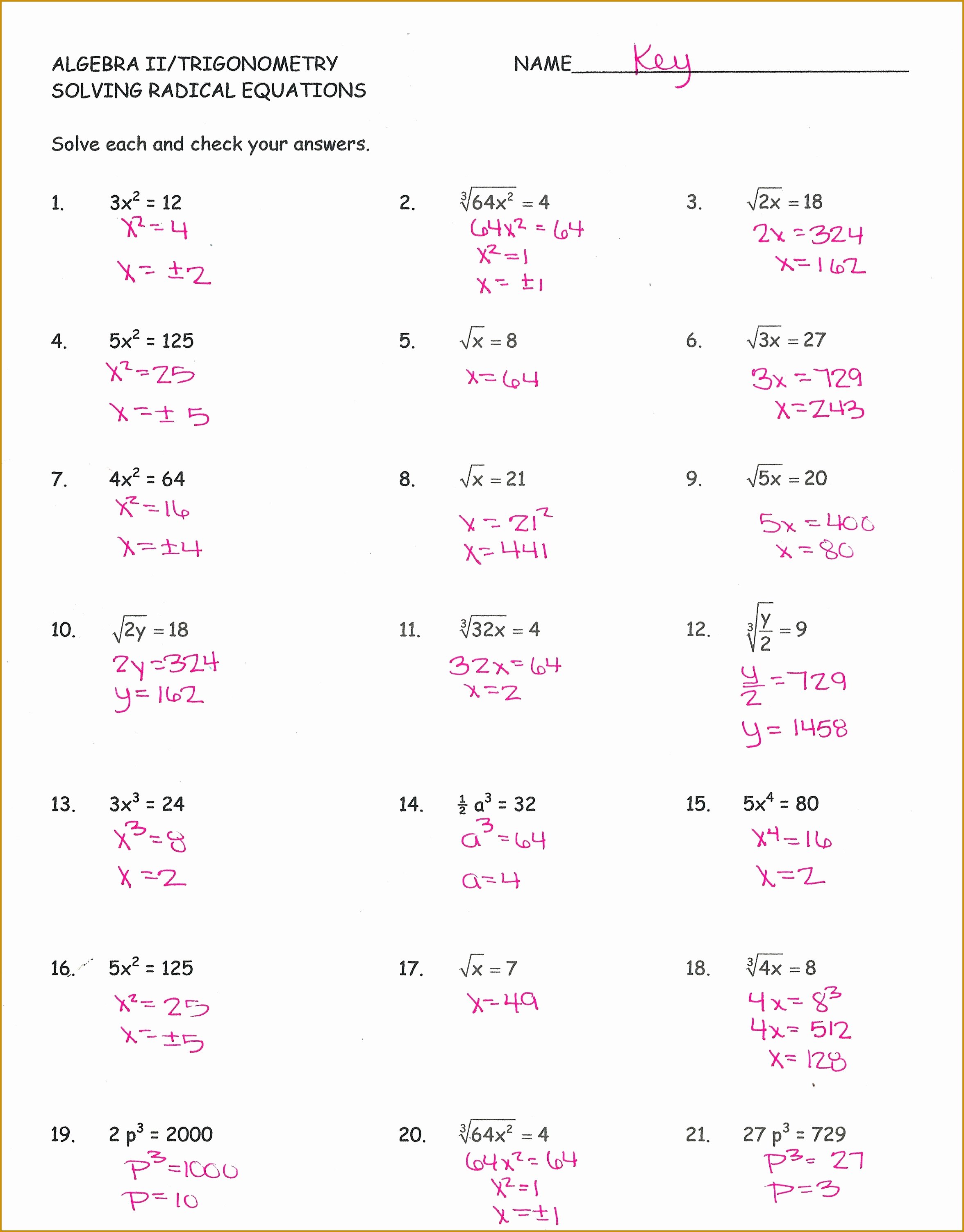 Simplifying Exponential Expressions Worksheet 58