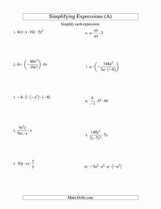 Simplifying Exponential Expressions Worksheet 6