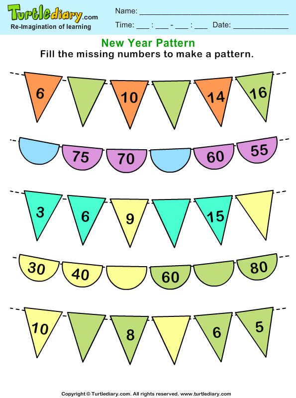 Worksheet On Number Patterns 16