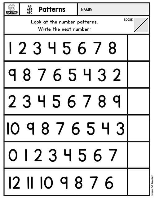 Worksheet On Number Patterns 19