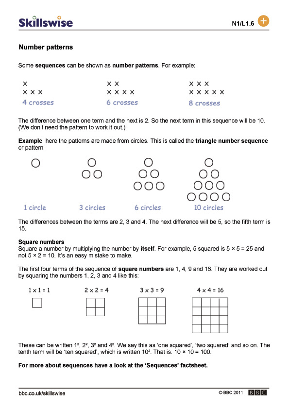 Worksheet On Number Patterns 44