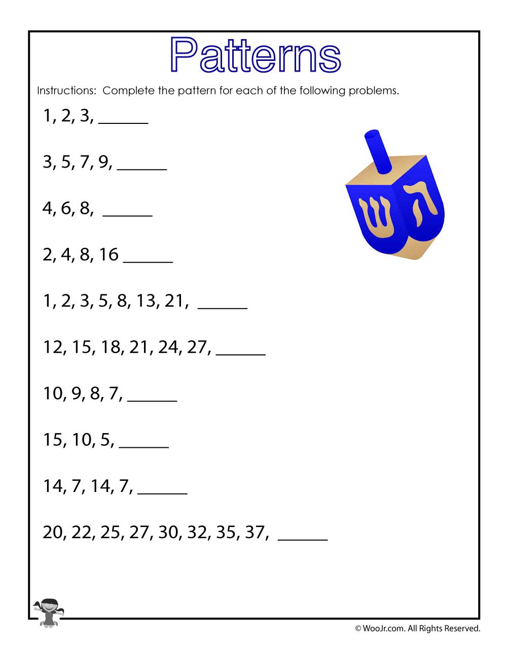 Worksheet On Number Patterns 45