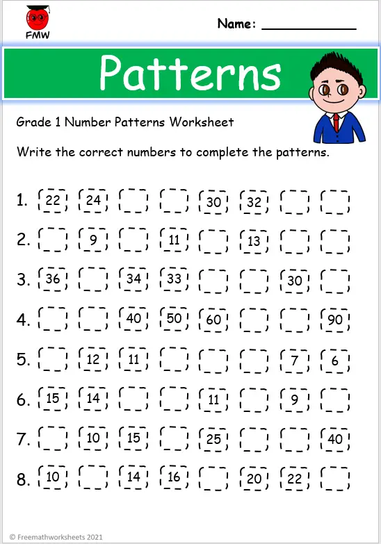 Worksheet On Number Patterns 46