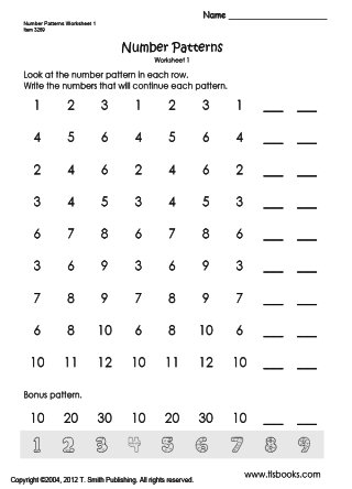 Worksheet On Number Patterns 47