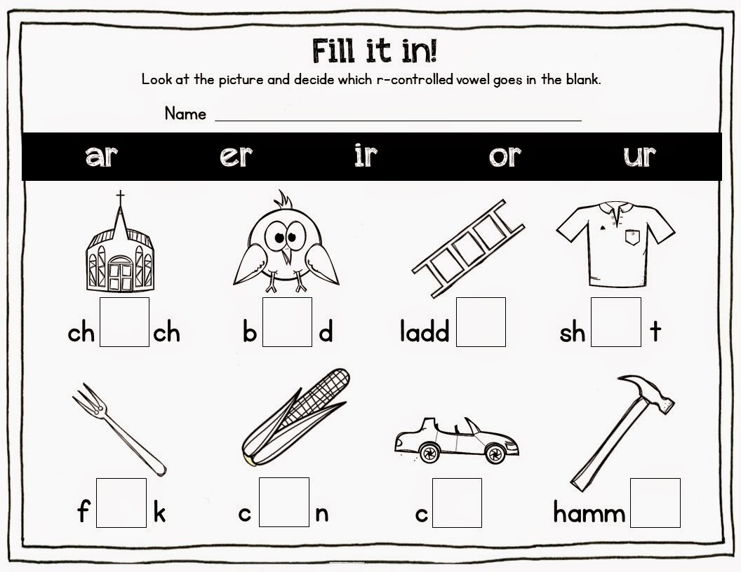 50 Vowel Controlled R Worksheets 10