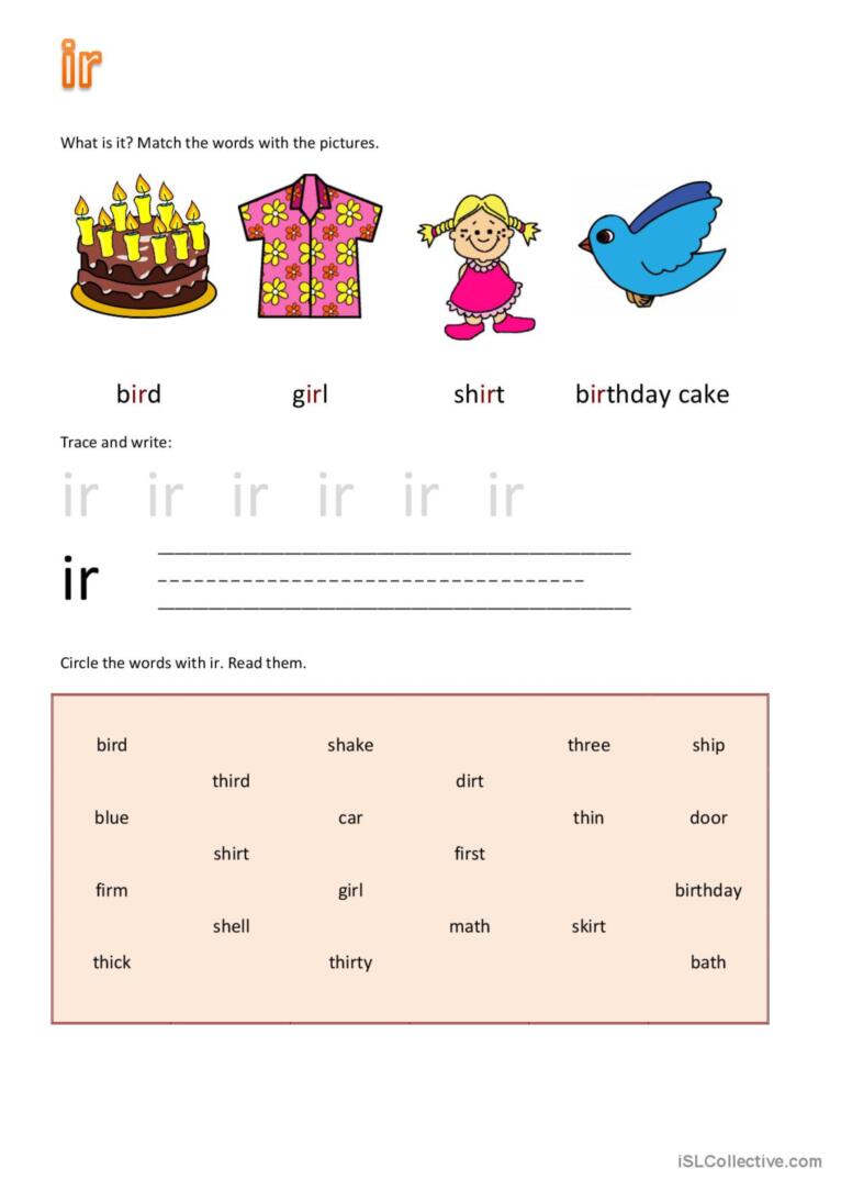 50 Vowel Controlled R Worksheets 35