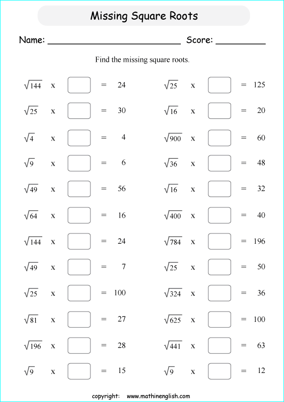 55 Estimating Square Roots Worksheet 19