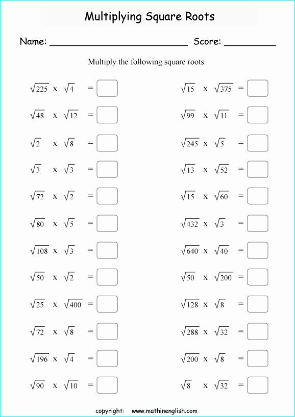 55 Estimating Square Roots Worksheet 2