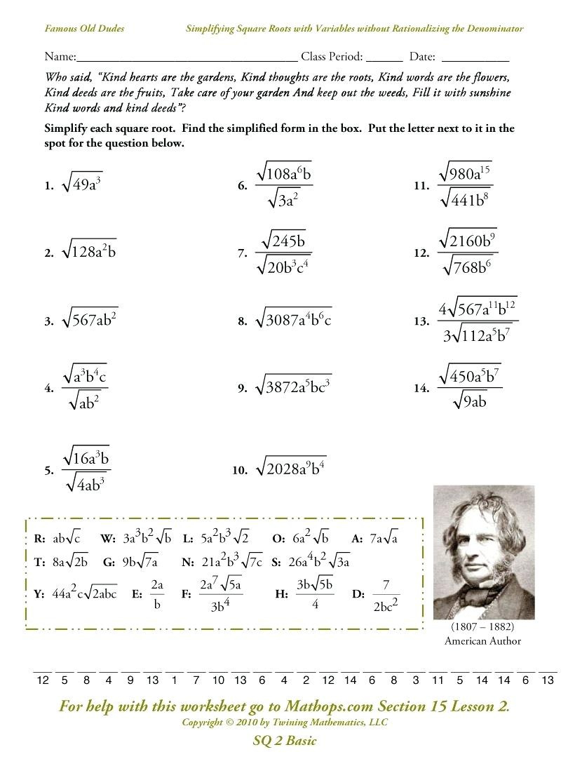 55 Estimating Square Roots Worksheet 23