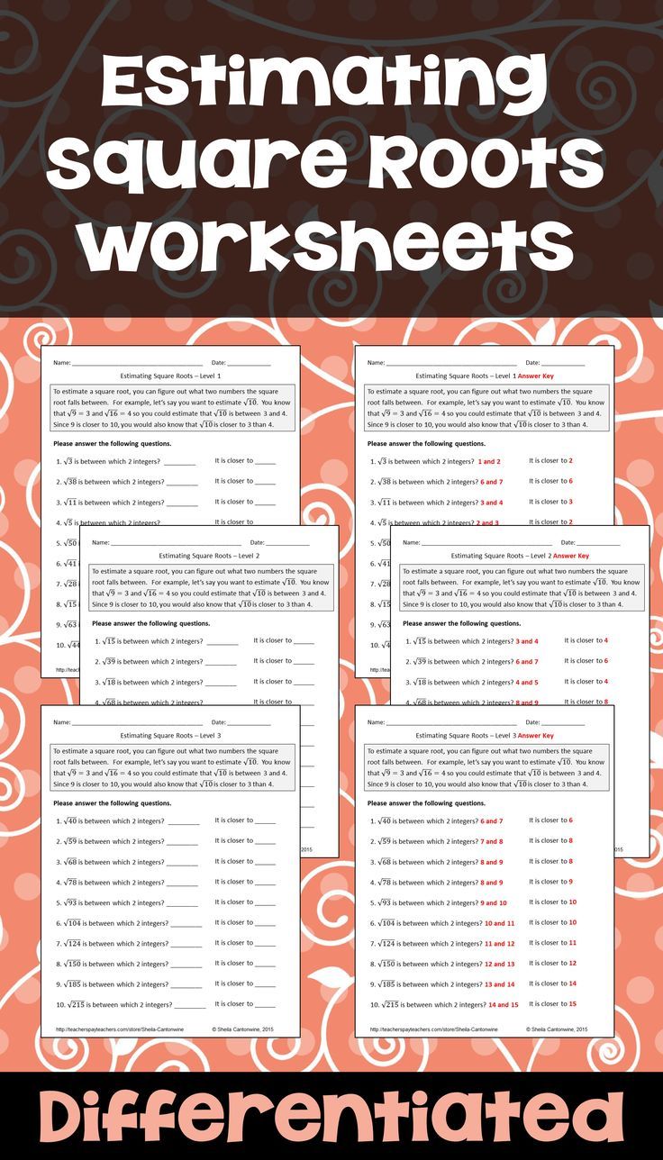 55 Estimating Square Roots Worksheet 29