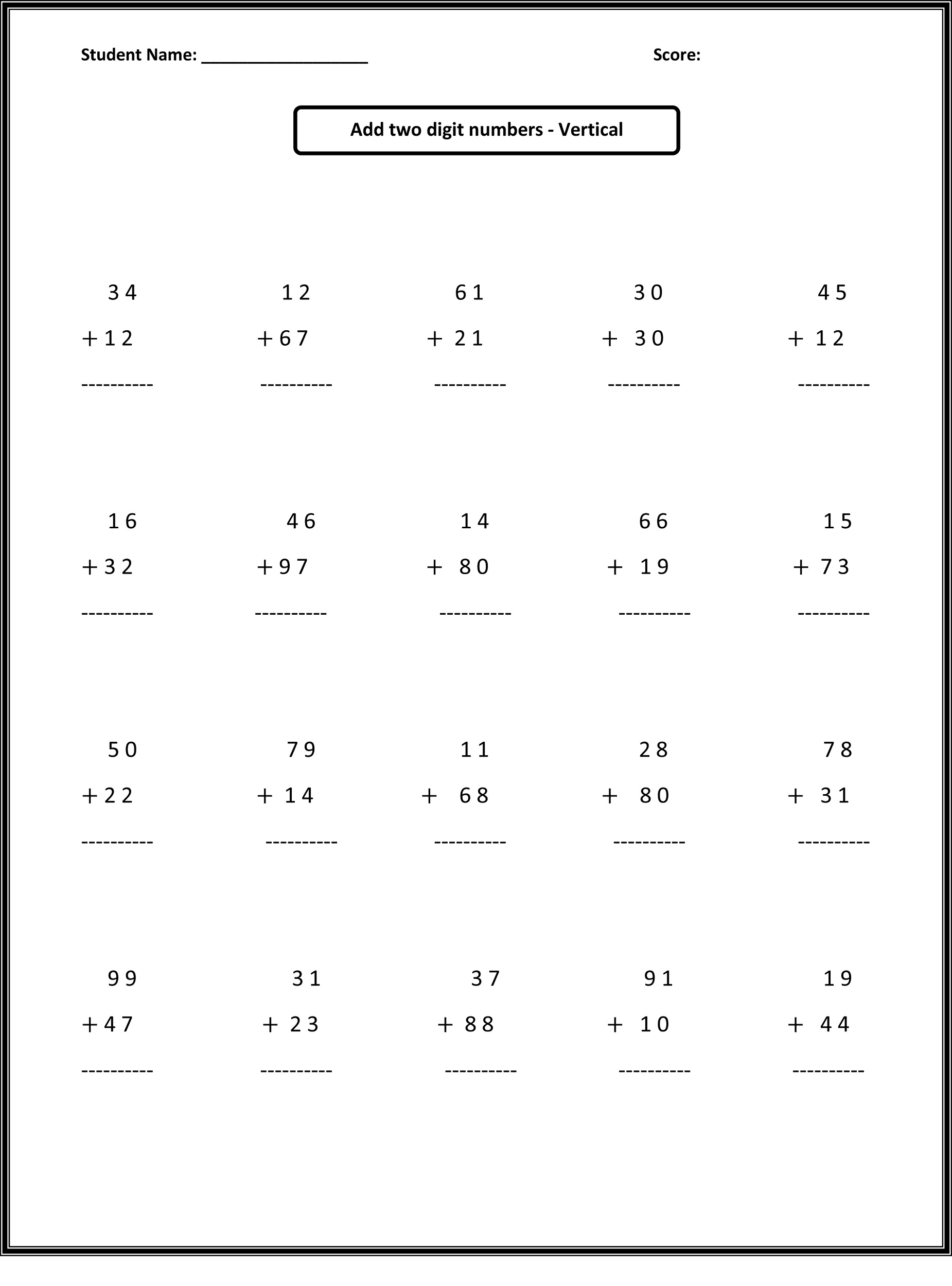 60 2Nd Grade Math Worksheet 14