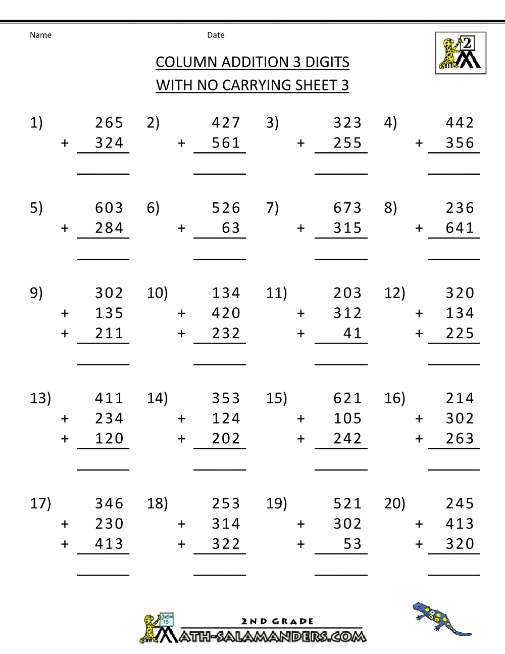 60 2Nd Grade Math Worksheet 32