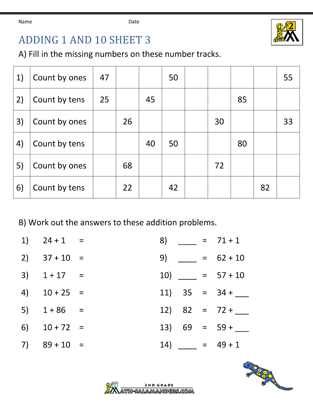 60 2Nd Grade Math Worksheet 53