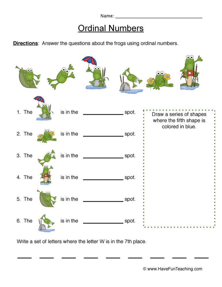 60 Worksheet About Ordinal Numbers 10