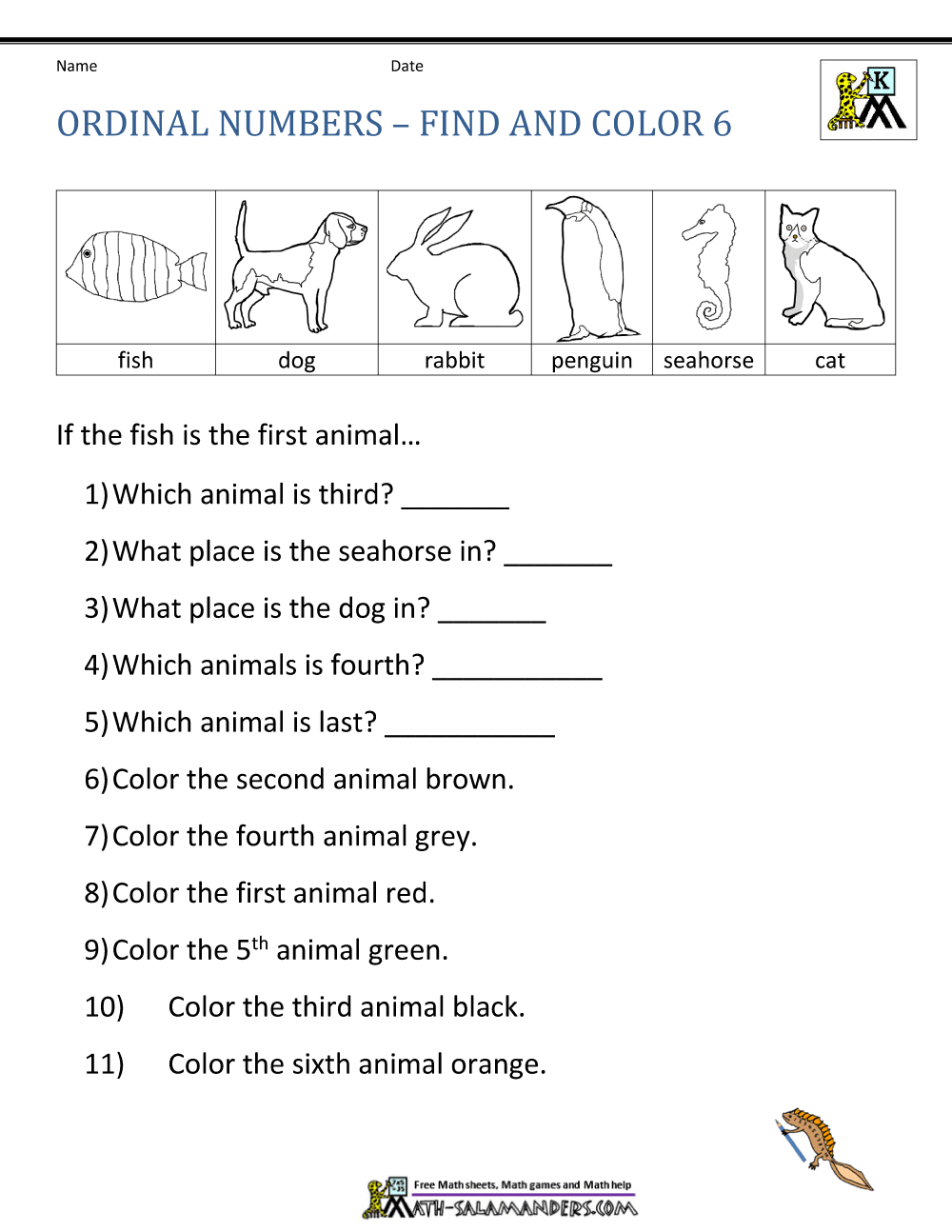 60 Worksheet About Ordinal Numbers 13