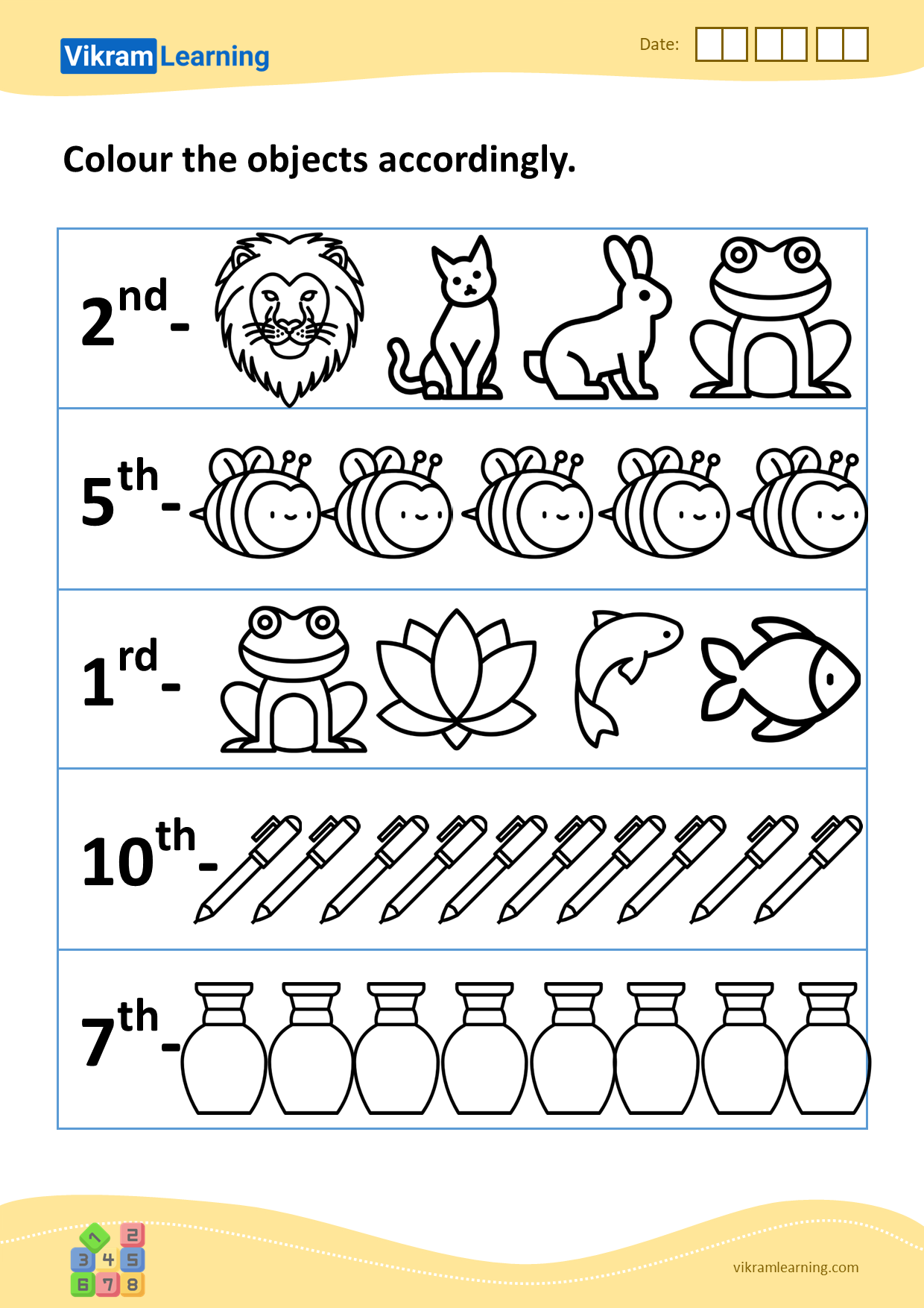 60 Worksheet About Ordinal Numbers 14