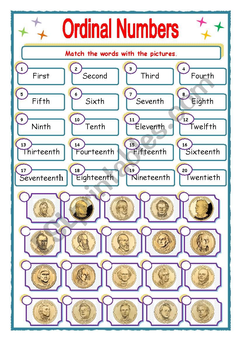 60 Worksheet About Ordinal Numbers 19