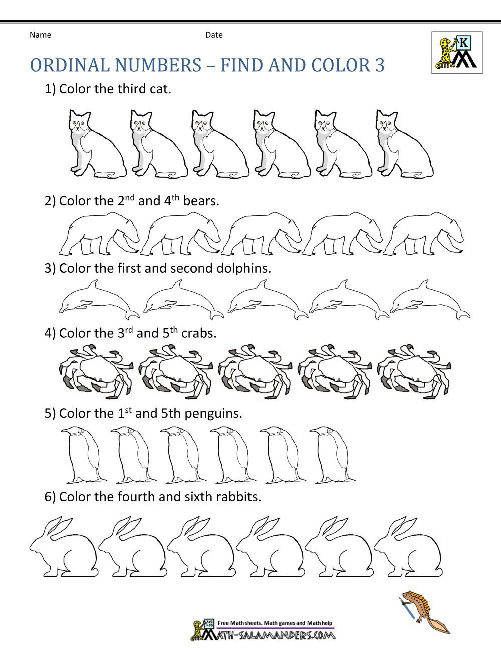 60 Worksheet About Ordinal Numbers 26