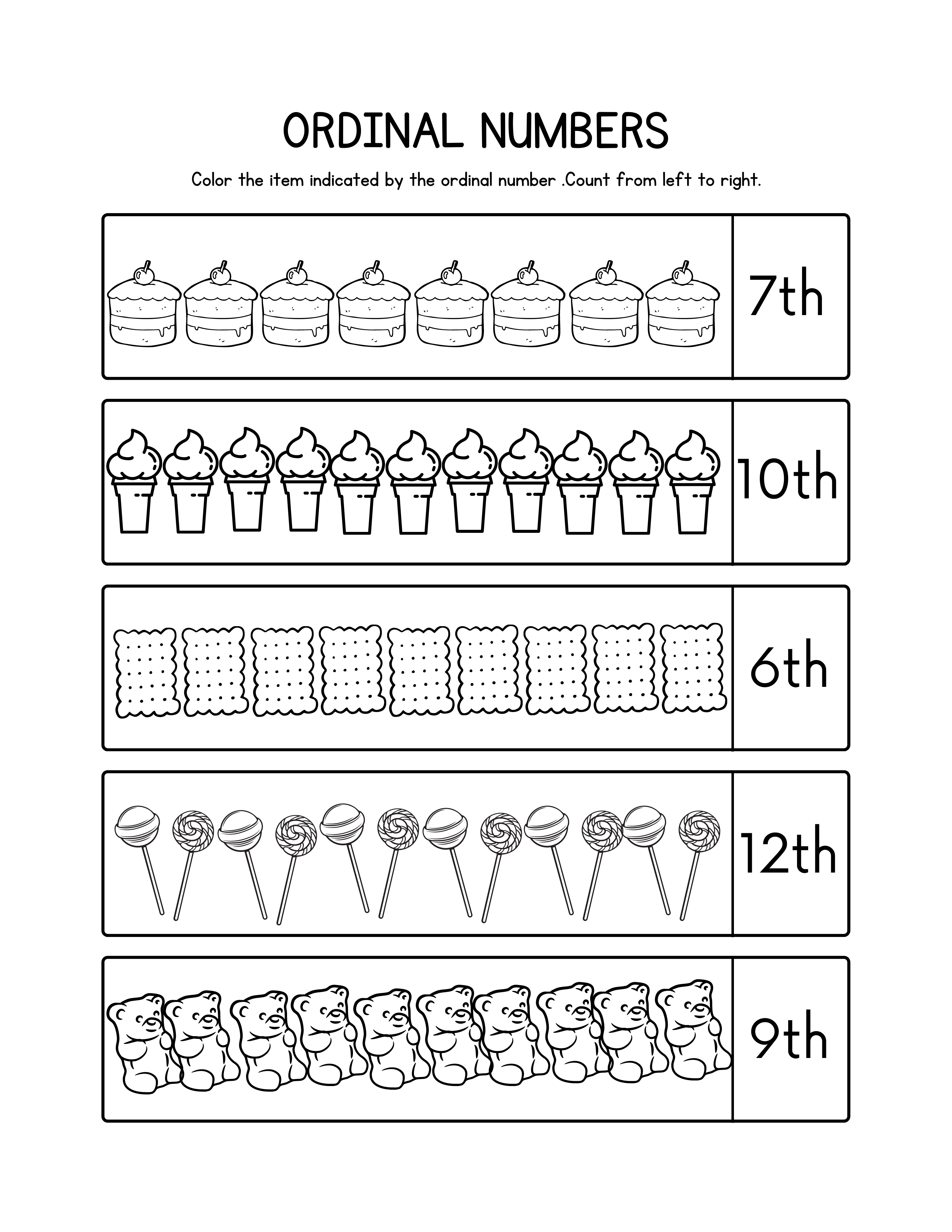 60 Worksheet About Ordinal Numbers 27