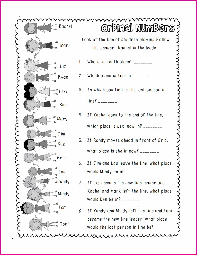 60 Worksheet About Ordinal Numbers 3