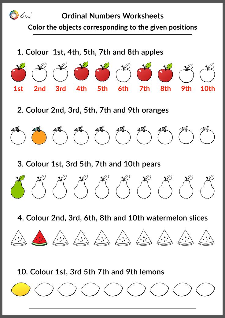 60 Worksheet About Ordinal Numbers 30