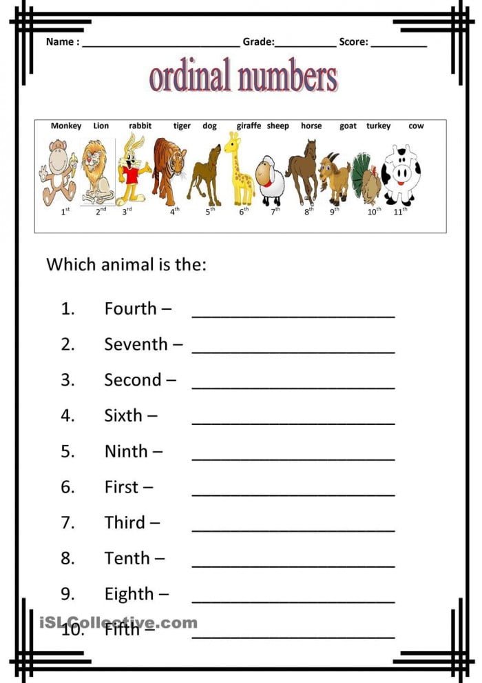 60 Worksheet About Ordinal Numbers 32