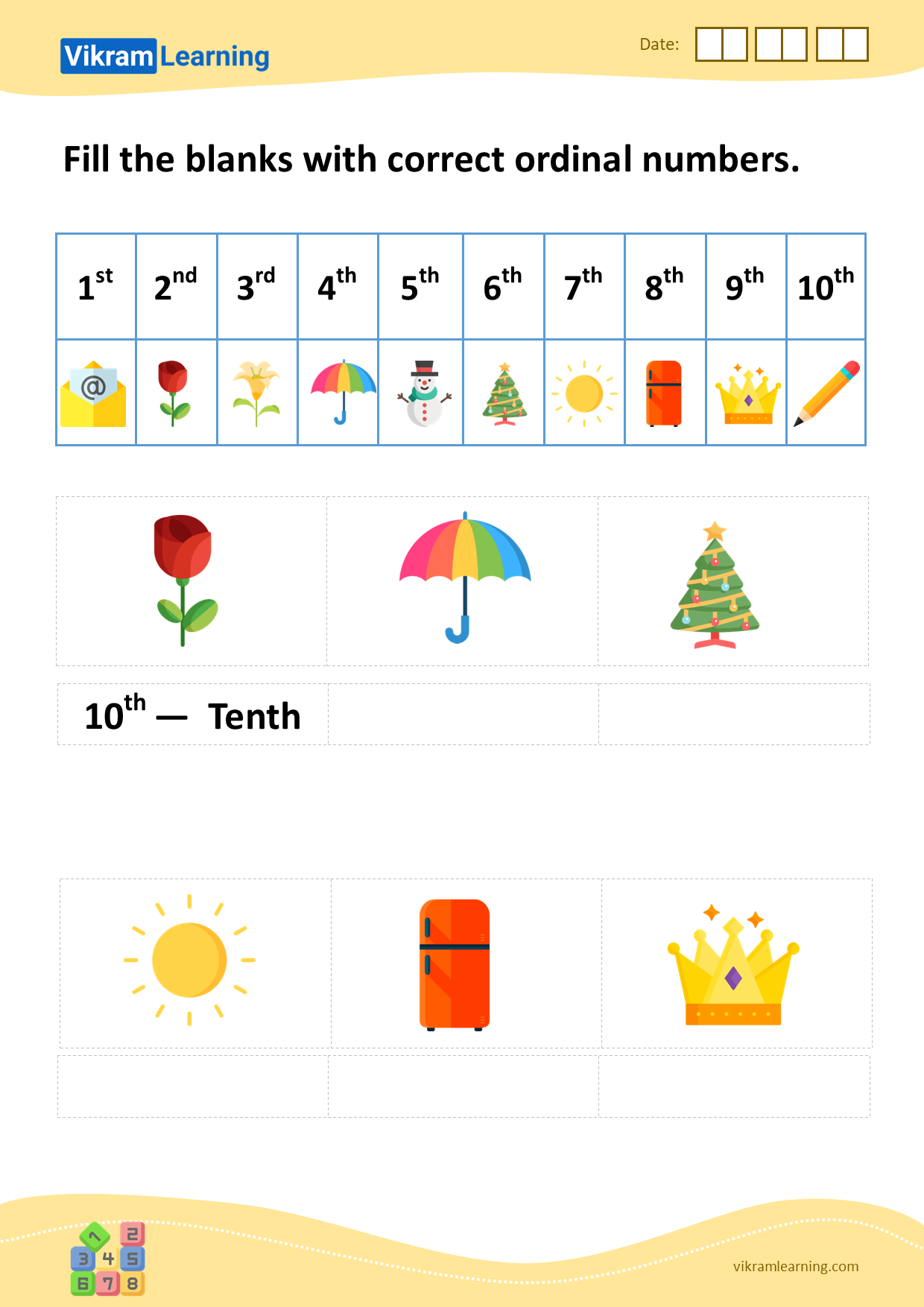 60 Worksheet About Ordinal Numbers 33