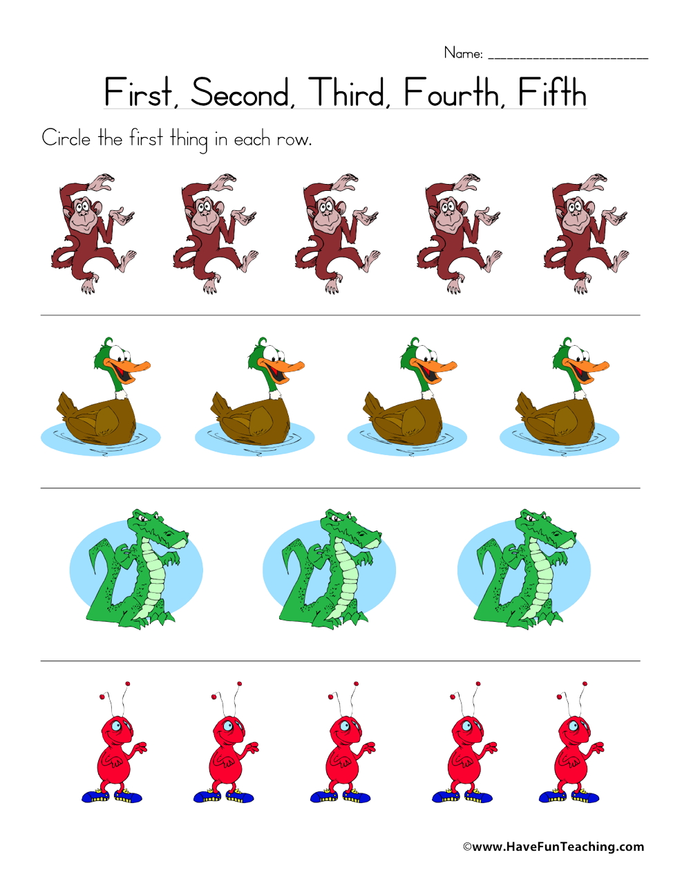 60 Worksheet About Ordinal Numbers 48