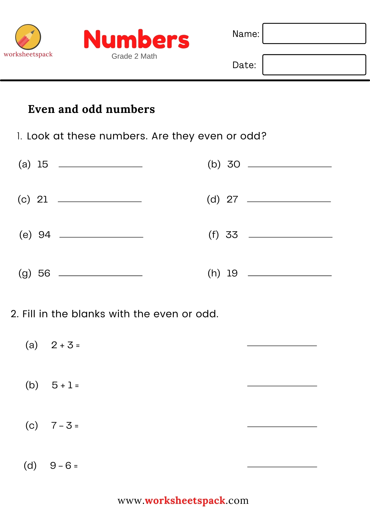 61 Even And Odd Worksheets 18