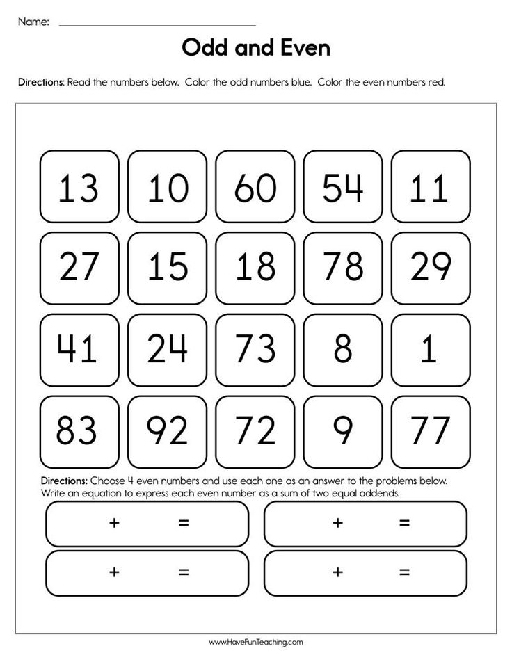 61 Even And Odd Worksheets 2