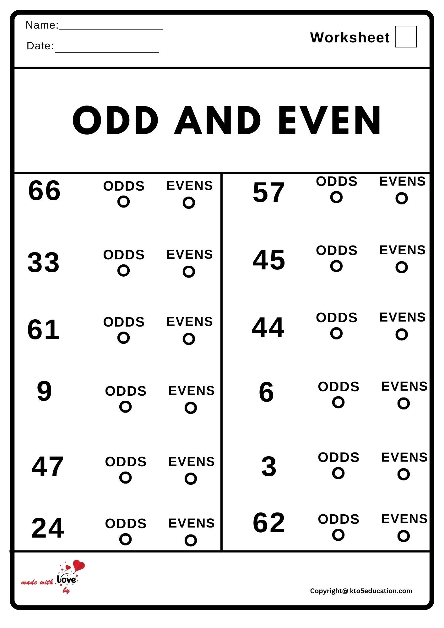 61 Even And Odd Worksheets 21