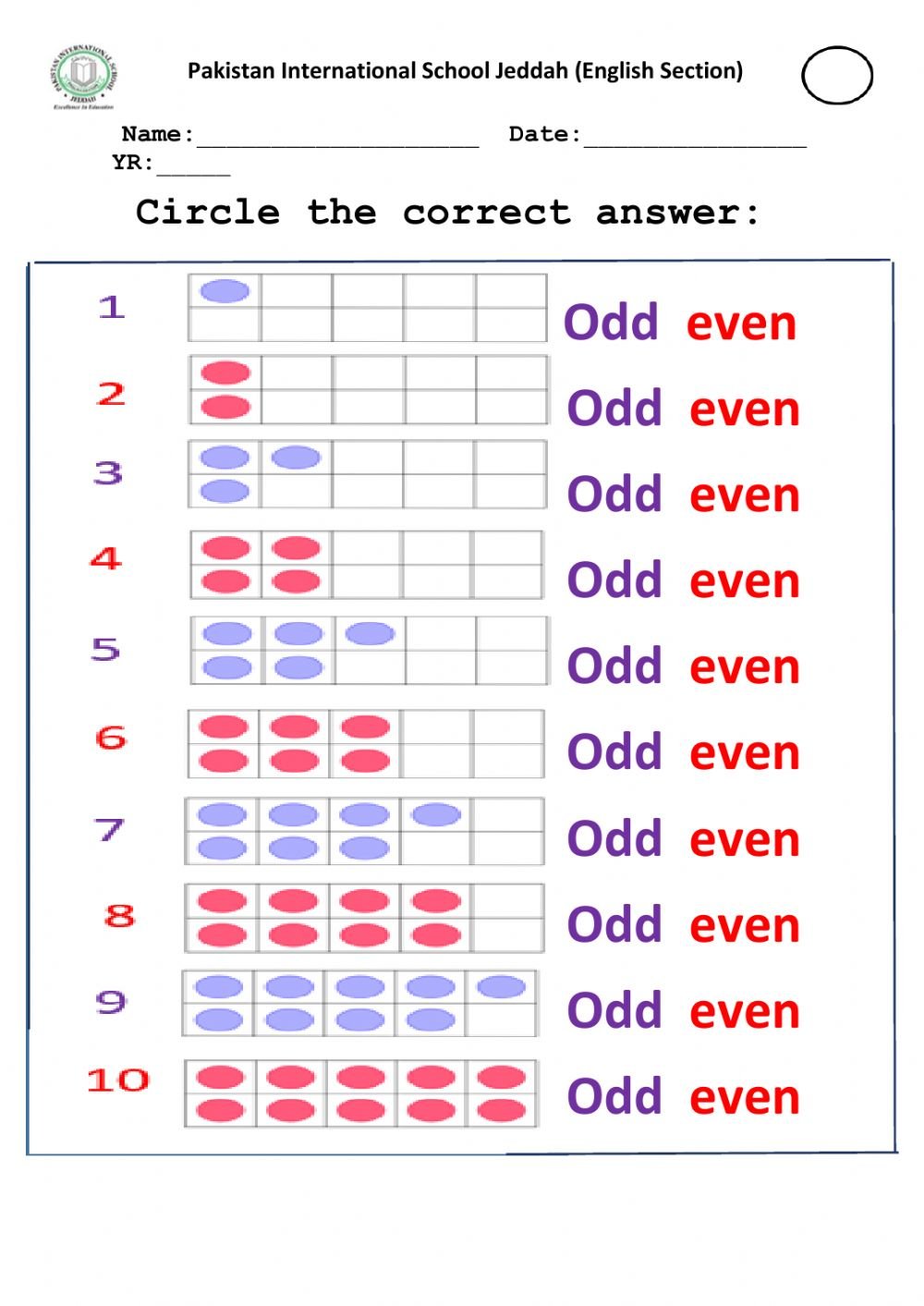 61 Even And Odd Worksheets 33