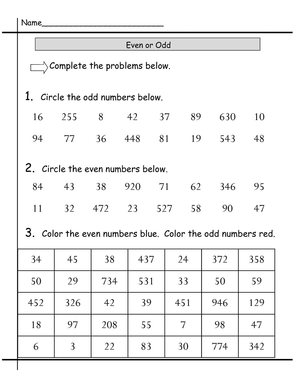 61 Even And Odd Worksheets 34