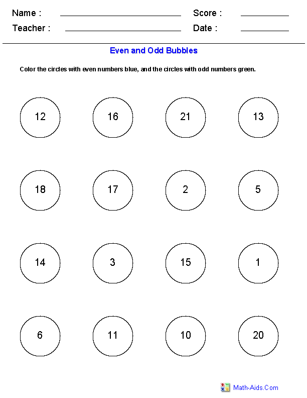 61 Even And Odd Worksheets 61