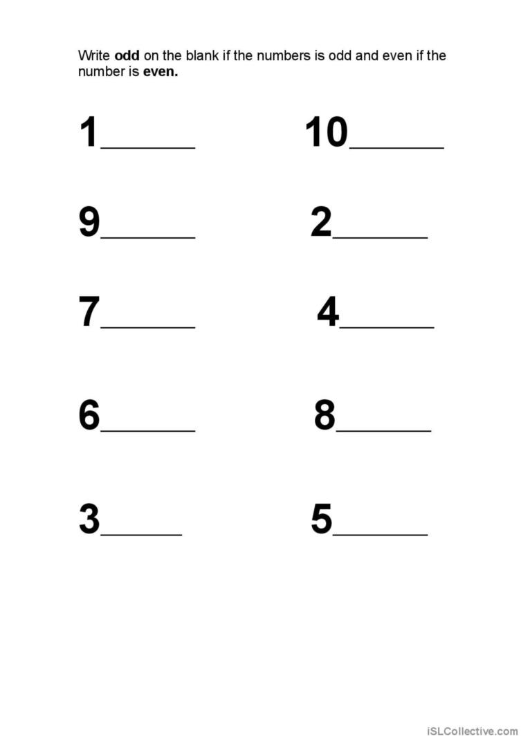 61 Even And Odd Worksheets 63